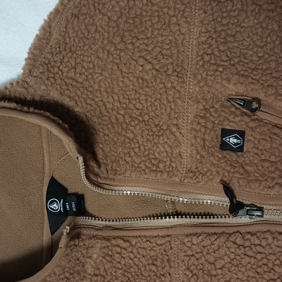 Volcom Mens Fleece Vest, Large - Picture 2 of 8